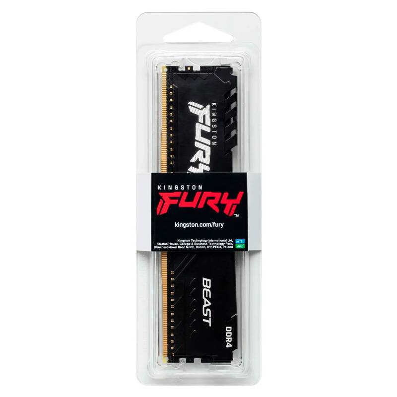 Memoria Ram Ddr4 8Gb 3200Mhz Kingston Fury Beast Cl16 Black