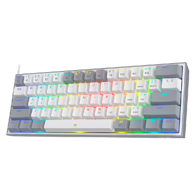 Teclado Redragon Fizz Rgb K617 White Grey Tkl
