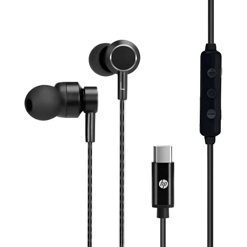 Auriculares In Ear Hp Dhh-1127 Con Microfono Tipo C Negro