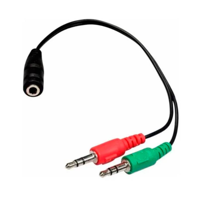 Adaptador Audio 3.5Mm Hembra A Auricular Y Mic Mix Cau008 (Macho)