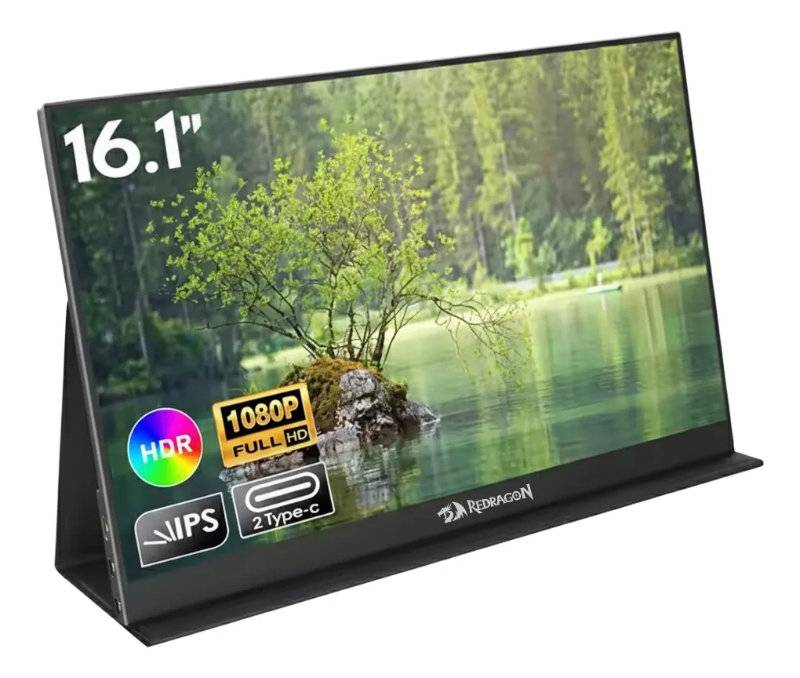 Monitor Portátil Redragon Onyx 16 Fhd Hdr 144Hz