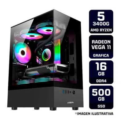 Pc Armada Amd Ryzen 5 3400G 16Gb Ddr4 Ssd 500Gb