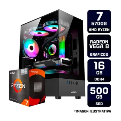 Pc Armada Gamer Amd Ryzen 7 5700G Ddr4 16Gb Ssd 480Gb