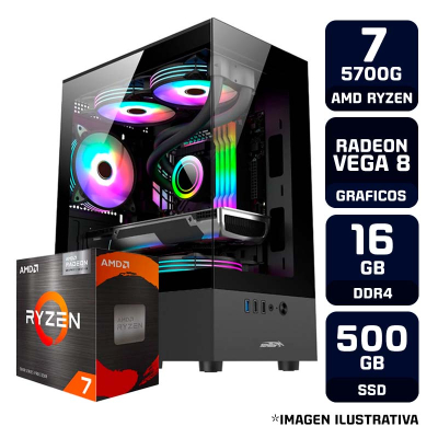 Pc Armada Gamer Amd Ryzen 7 5700G Ddr4 16Gb Ssd 480Gb