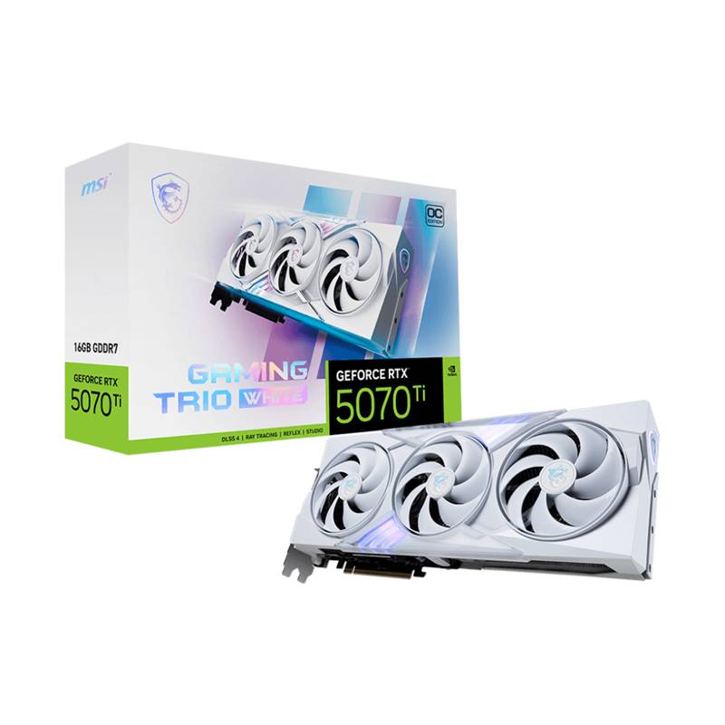 Placa De Video Msi Rtx 5070 Ti Gaming Trio 16Gb White