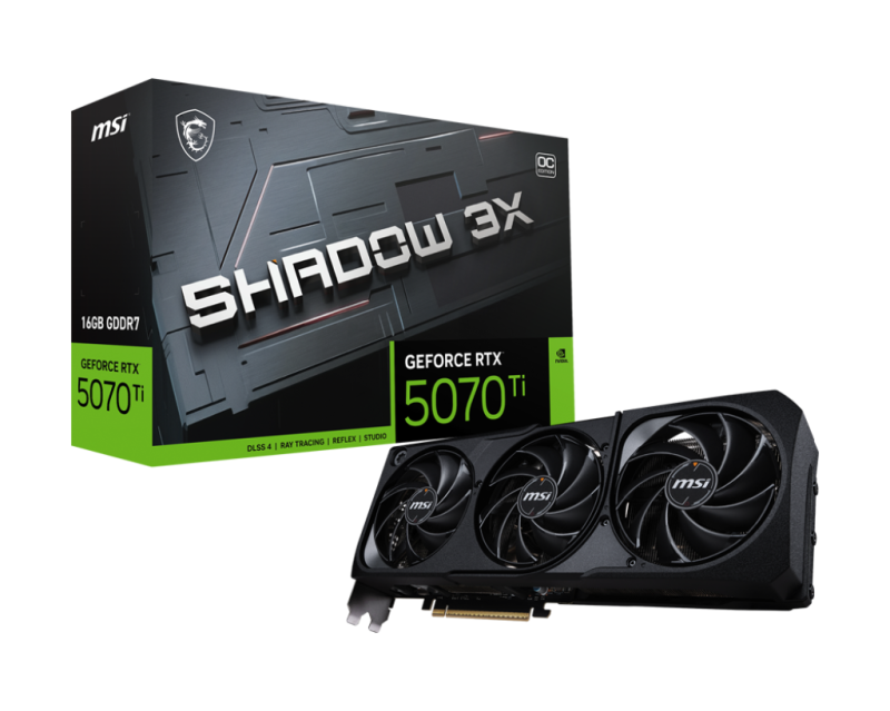 Placa De Video Msi Rtx 5070 Ti Shadow 3X 16Gb Oc
