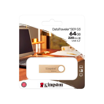 Outlet Pendrive 64Gb Kingston Datatraveler Se9 G3 Usb 3.2 Metálico