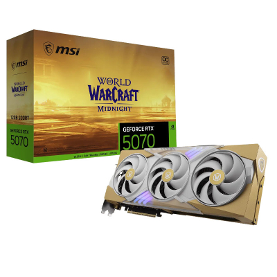 Placa De Video Msi Geforce Rtx 5070 12Gb Gddr7 World Of Warcraft Midnight Light Edition Oc