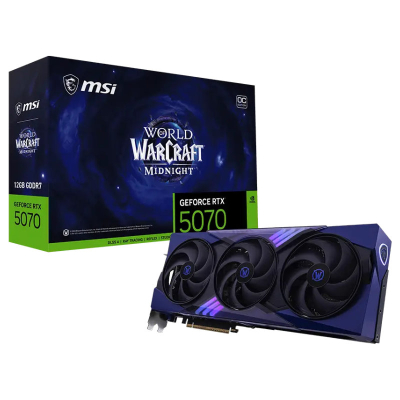 Placa De Video Msi Geforce Rtx 5070 12Gb Gddr7 World Of Warcraft Midnight Void Edition Oc