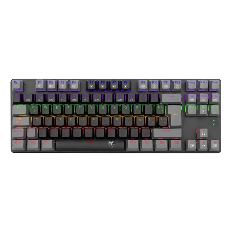 Teclado Mecánico T-Dagger Bora Lite T-Tgk313Bg-Lit Red Black/Grey