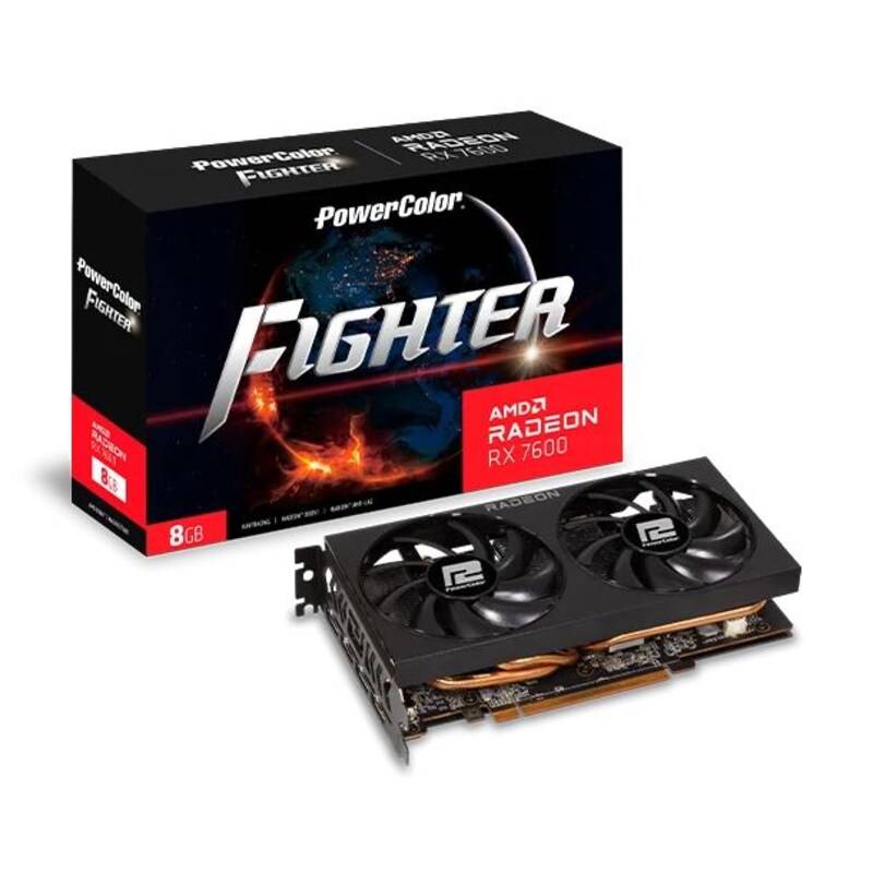 Placa De Video Powercolor Radeon Rx 7600 Fighter 8Gb Gddr6