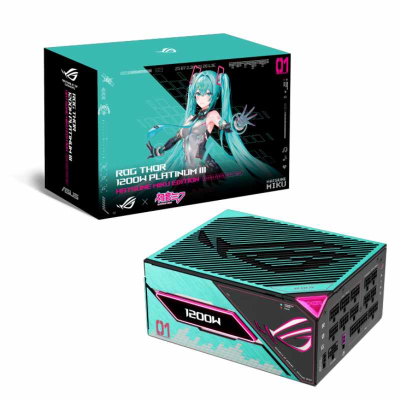 Fuente De Poder Asus Rog Thor 1200W Platinum Iii Hatsune Miku Edition 80 Plus Platinum Atx 3.1