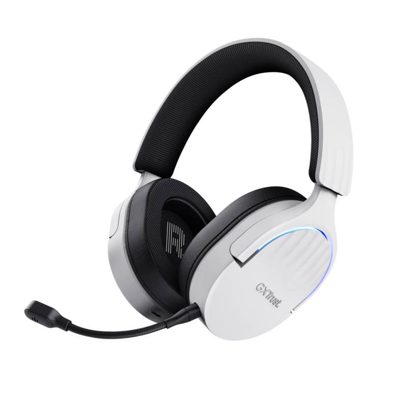 Auricular Gamer Trust Fayzo Wireless White Gxt491 Rgb 7.1 Virtual