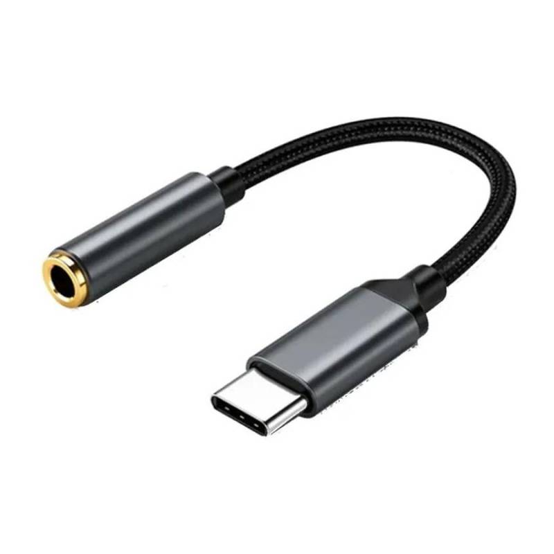 Adaptador Usb-C Macho A Audio 3.5Mm Hembra Int-Co 09-057 Negro