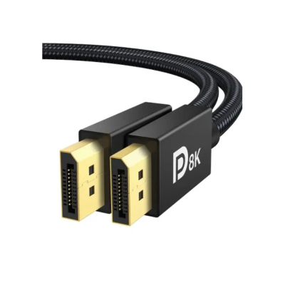 Cable Displayport 1.4 Int-Co 06-08K-3M 8K 60Hz 3 Metros Terminales Doradas