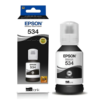 Botella De Tinta Negra Epson T534 Original Para Ecotank