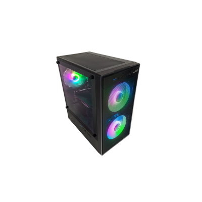 Gabinete Sentey Coyote Argb Black Vidrio Templado 3 Fan