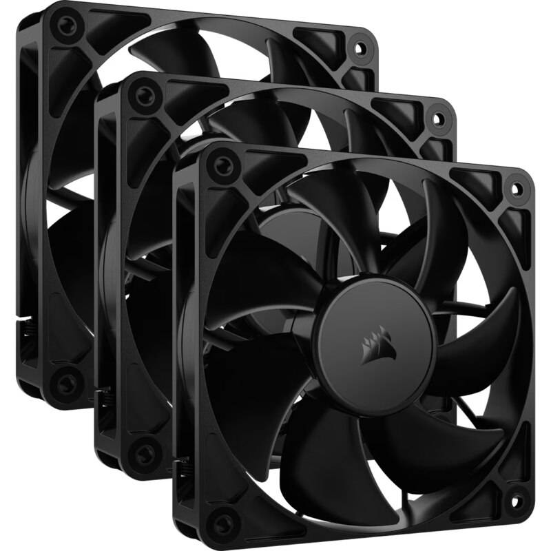 Kit Ventiladores Corsair Rs120 Pwm 120Mm Triple Pack Negro