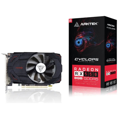 Placa De Video Arktek Radeon Rx 550 8Gb Gddr5 Single Fan