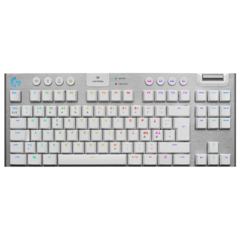 Teclado Mecánico Inalámbrico White Logitech G915 X Lightspeed Tkl Rgb