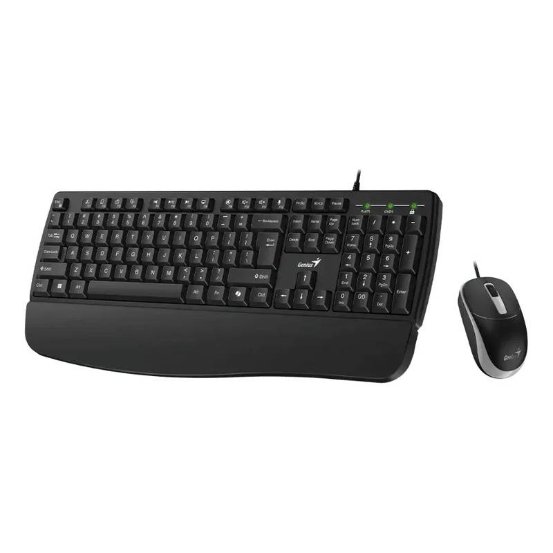 Kit Teclado Y Mouse Genius Km-123 Usb Español Negro Ai Copilot