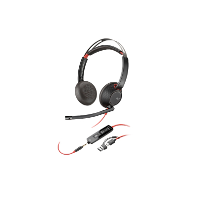 Auriculares Profesionales Poly Blackwire 5220 Estéreo Usb-C/A Y 3.5Mm