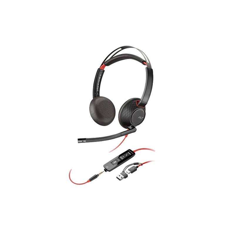 Auriculares Profesionales Poly Blackwire 5220 Estéreo Usb-C/A Y 3.5Mm