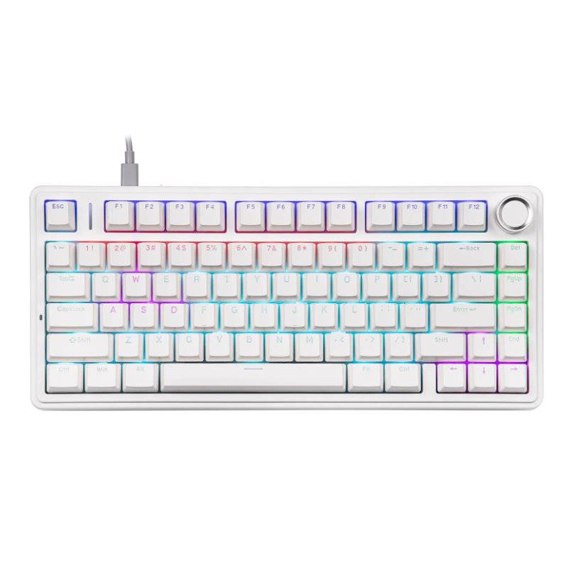 Teclado Mecánico Aula F75 Wired Rainbow Switch Outemu Red White