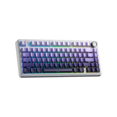 Teclado Mecánico Inalámbrico Aula F75 Purple Degrade Inglés