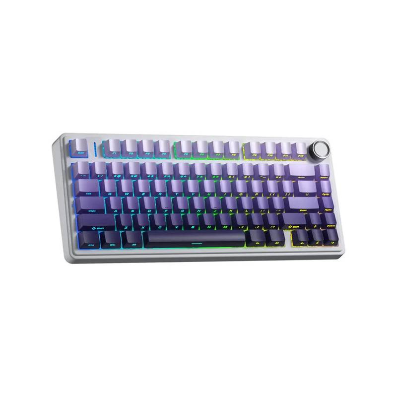Teclado Mecánico Inalámbrico Aula F75 Purple Degrade Inglés