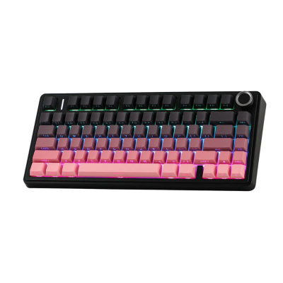 Teclado Mecánico Inalámbrico Aula F75 Reaper Black/Pink Degrade