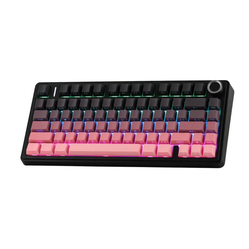 Teclado Mecánico Inalámbrico Aula F75 Reaper Black/Pink Degrade
