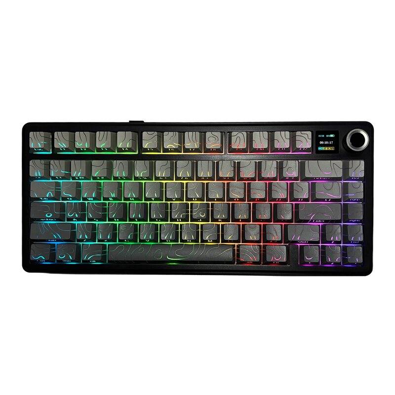 Teclado Mecánico Inalámbrico Aula F75 Max Gradient Grey Contour Line Inglés