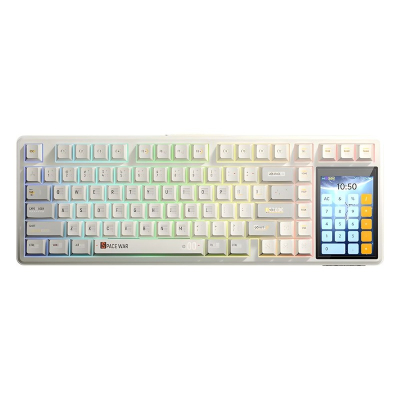 Teclado Mecánico Inalámbrico Aula L99 Caramel Latte Milk Coffee Inglés
