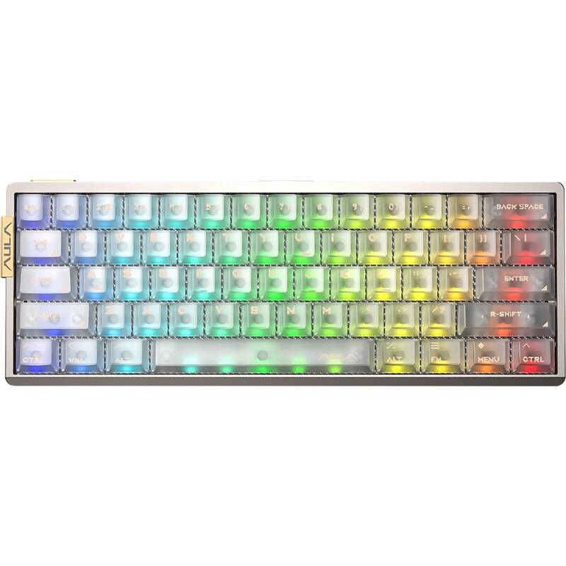 Teclado Gamer Magnético Aula Ag60 Pro Aluminio Silver Español