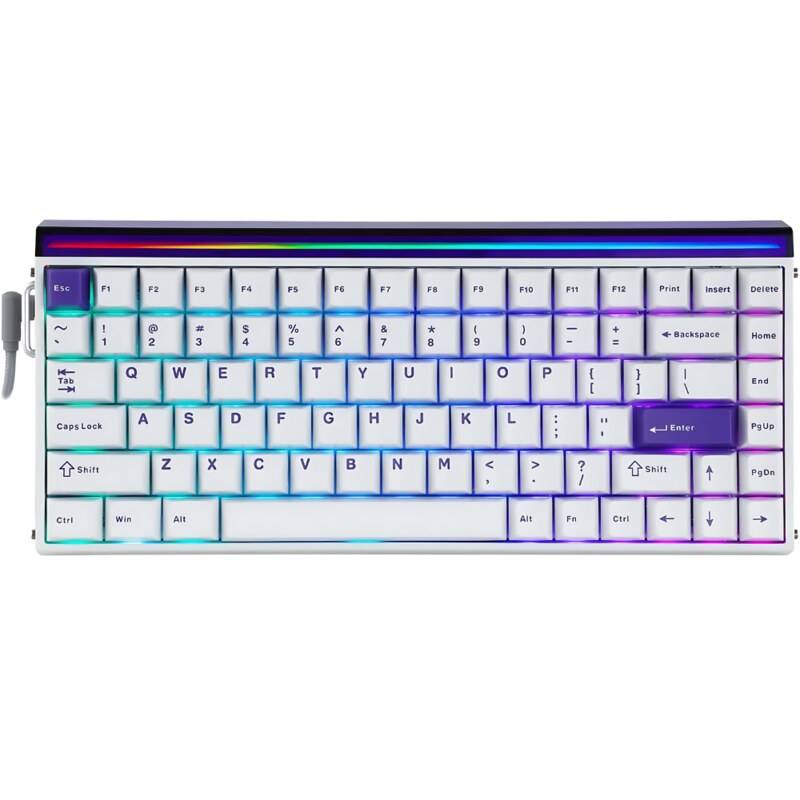 Teclado Gamer Magnético Aula Hero 84 He White/Purple Inglés