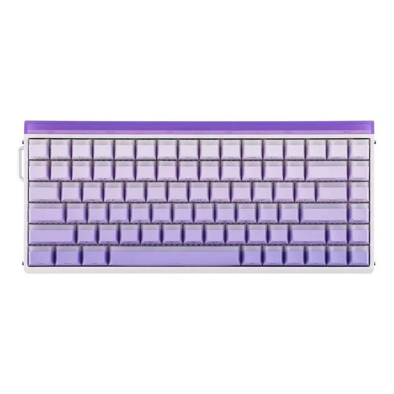Teclado Gamer Magnético Aula Hero 84 He Purple Inglés
