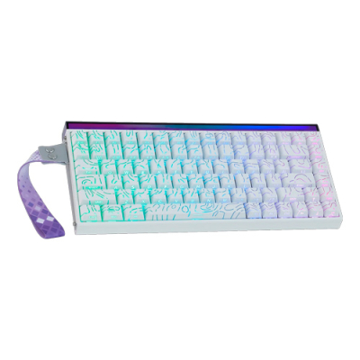 Teclado Gamer Magnético Aula Hero 84 He White King Inglés