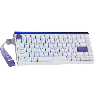 Teclado Gamer Magnético Aula Hero 84 He White/Purple Black King Inglés