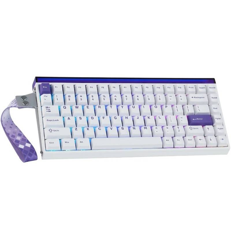 Teclado Gamer Magnético Aula Hero 84 He White/Purple Black King Inglés