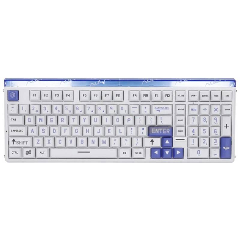 Teclado Gamer Magnético Aula Hero 99 He White/Blue Wing Chun Inglés