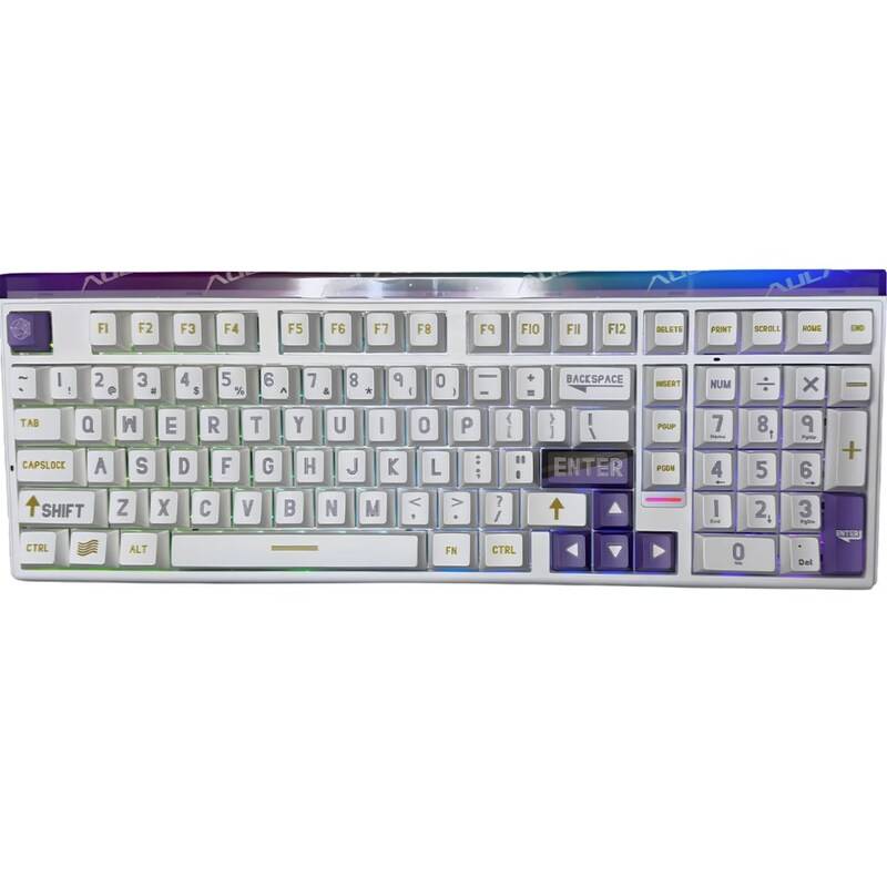 Teclado Gamer Magnético Aula Hero 99 He White/Purple Graywood Inglés