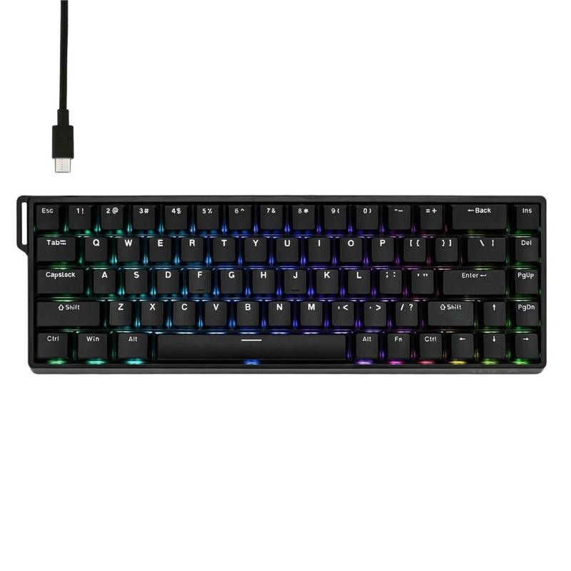 Teclado Gamer Magnético Aula Win68He Greywood Black Español