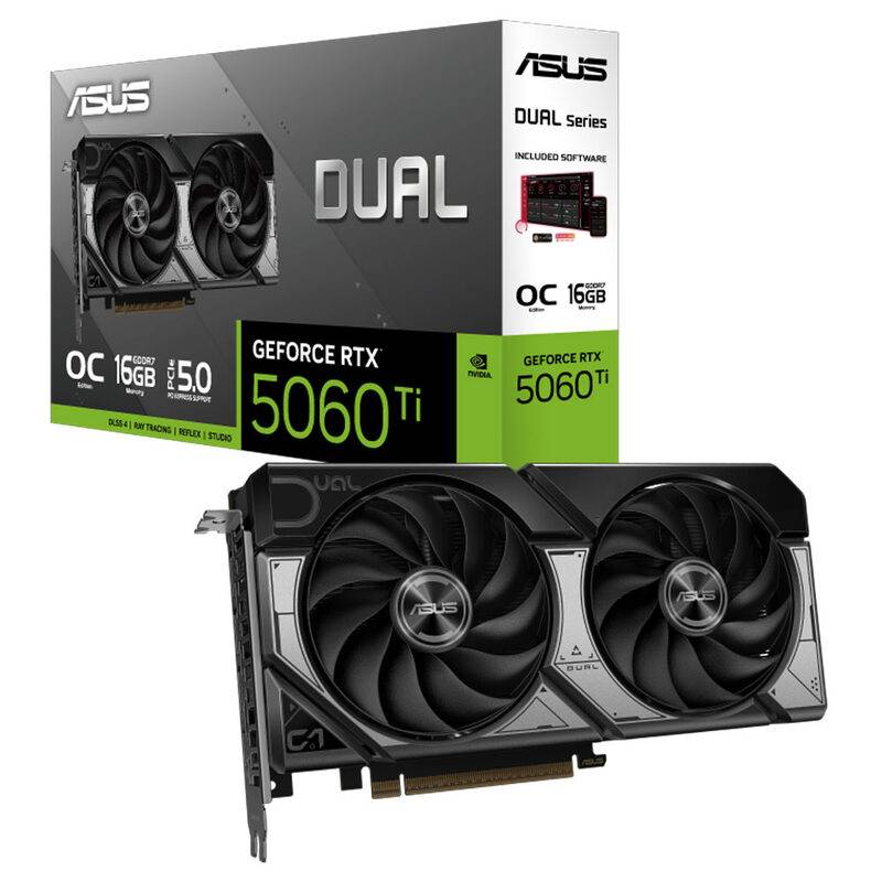 Placa De Video Asus Dual Geforce Rtx 5060 Ti Oc 16Gb Gddr7