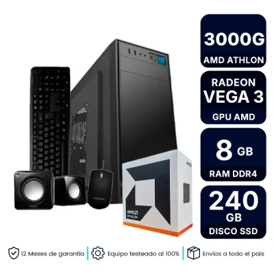 Pc Armada Amd Athlon 3000G 8Gb Ram 240G Ssd