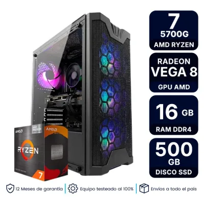 Pc Armada Gamer Amd Ryzen 7 5700G 16Gb Ram Ssd 500Gb