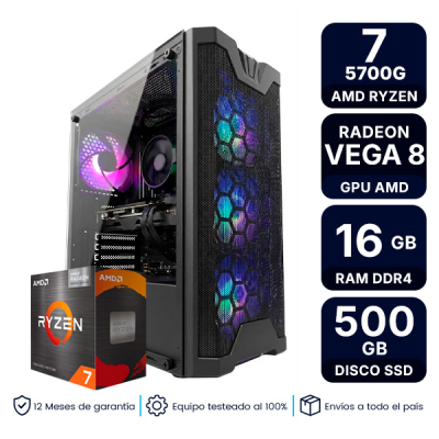 Pc Armada Gamer Amd Ryzen 7 5700G 16Gb Ram Ssd 500Gb