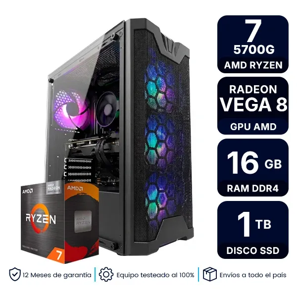 Pc Armada Gamer Amd Ryzen 7 5700G 16Gb Ram Ssd 1Tb