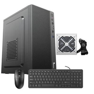 Gabinete Kit Esparta Kit001 + Fuente 500W + Teclado Y Mouse