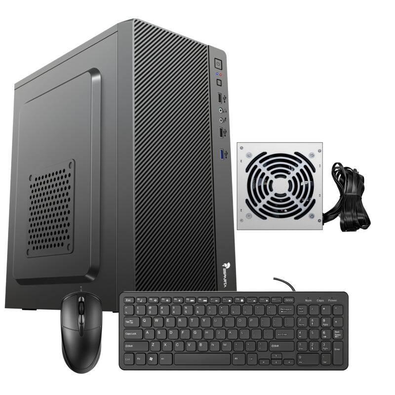 Gabinete Kit Esparta Kit001 + Fuente 500W + Teclado Y Mouse